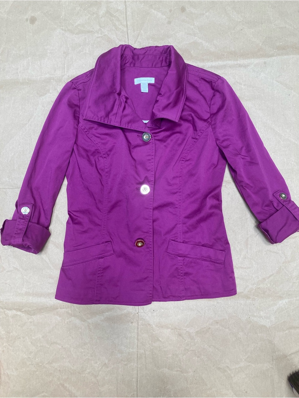 Charter club purple jacket